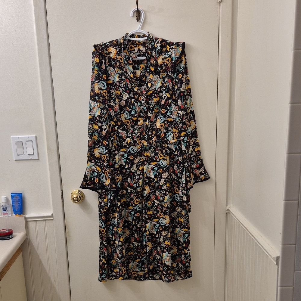 $648 Zadig & Voltaire Rosier Plisse Party Circus Midi Dress Size Small Excellent